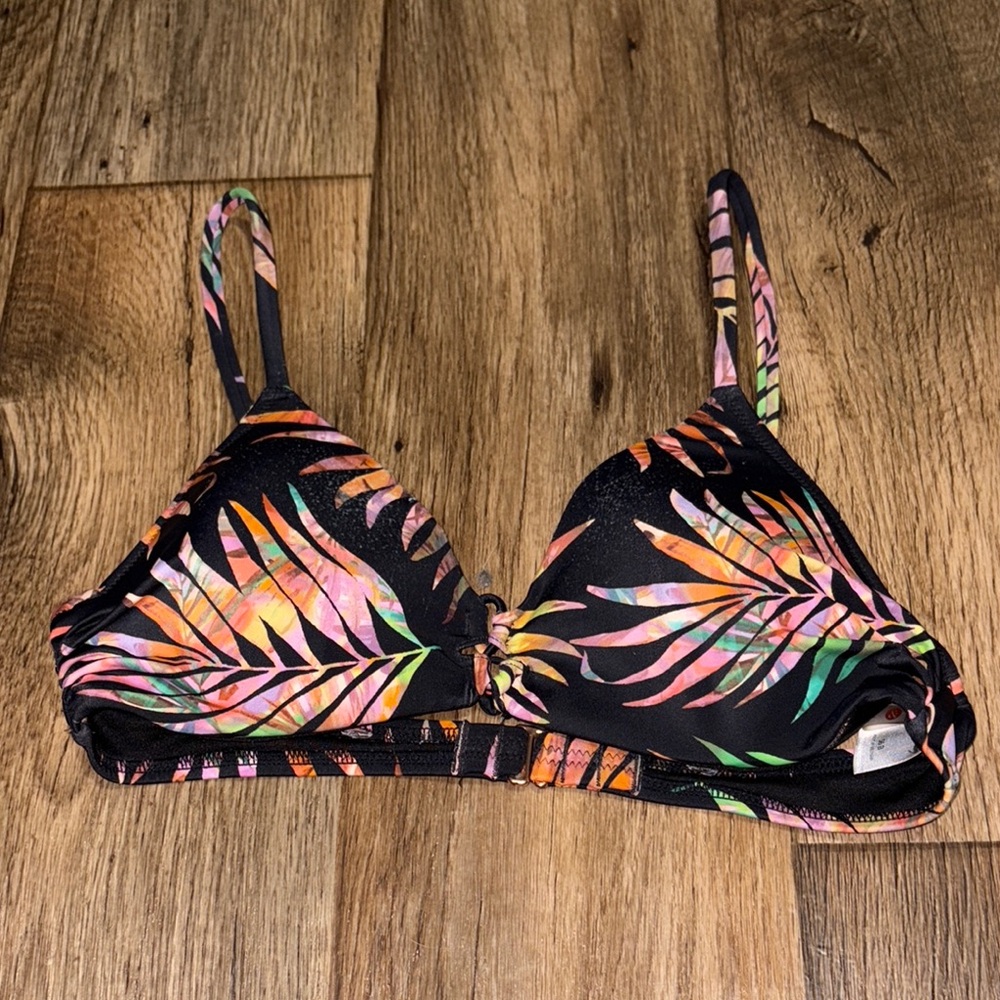 Tropical Print Bikini Top